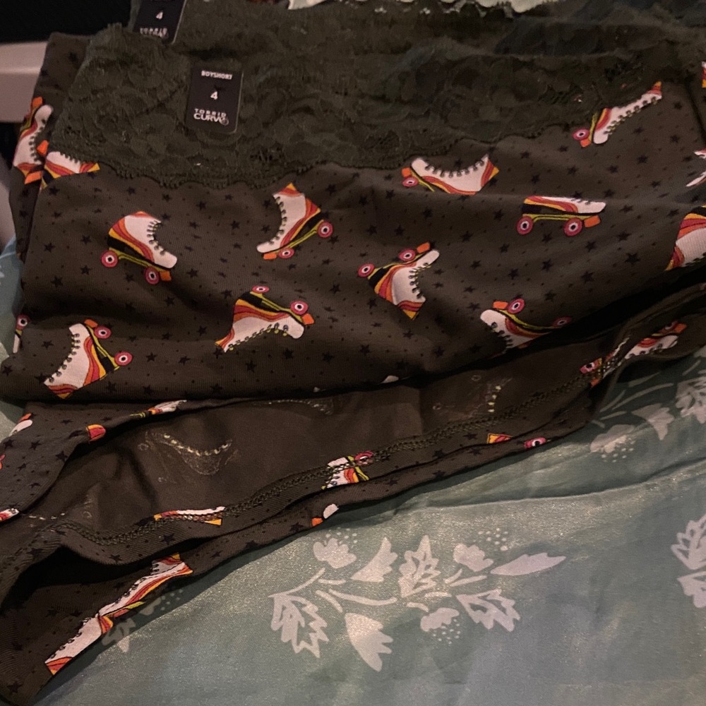 Torrid Black Roller Skate Print Panties